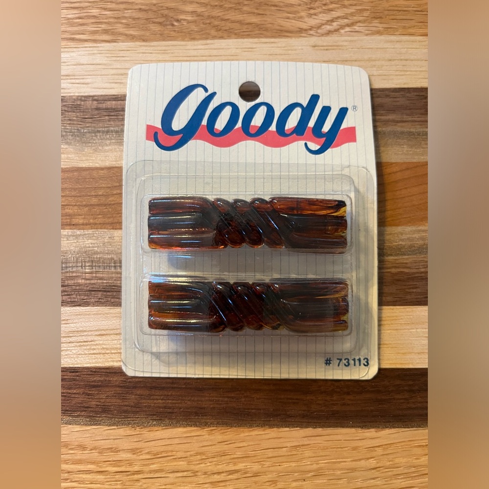 NIP Vintage Rare Goody 2 Clip Hair Barrettes 1993 2.5 Inch USA Auto Clasp #73113